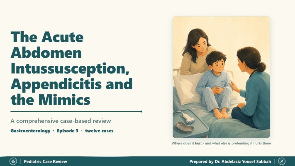 The Acute Abdomen: Intussusception, Appendicitis and the Mimics slide 1