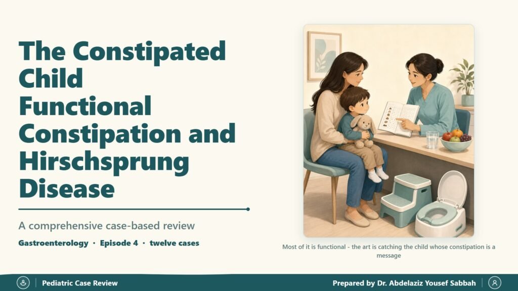 The Constipated Child: Functional Constipation and Hirschsprung Disease slide 1