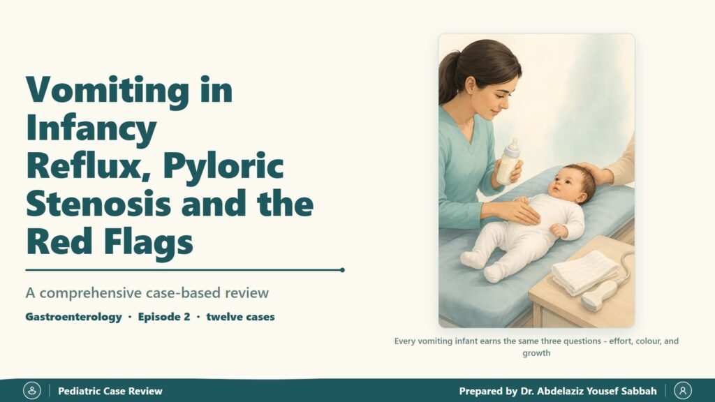 Vomiting in Infancy: Reflux, Pyloric Stenosis and the Red Flags slide 1