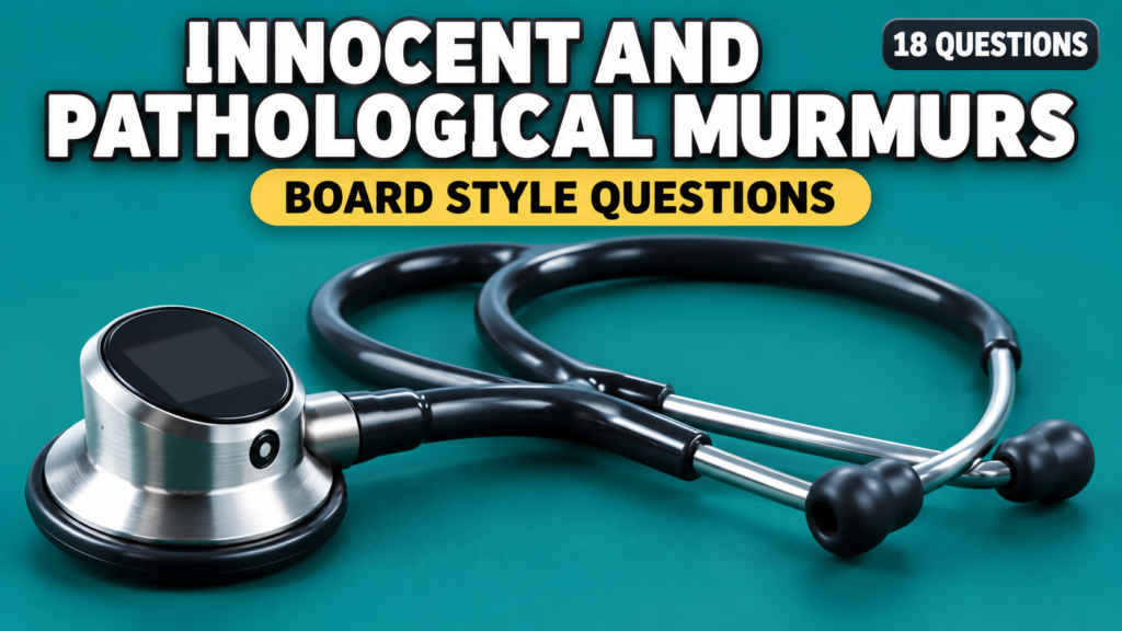 Innocent and Pathological Murmurs — Board-Style Questions