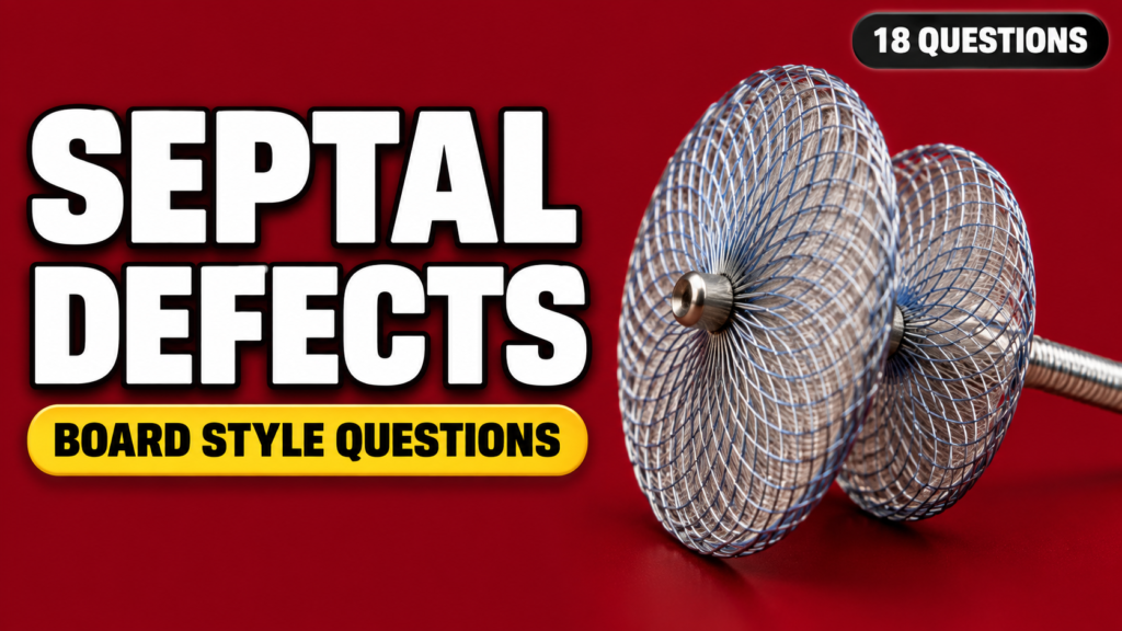 Septal Defects and the Persistent Duct — Board-Style Questions