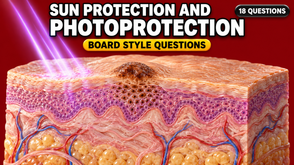 Sun Protection and Photoprotection in Children — Board-Style Questions