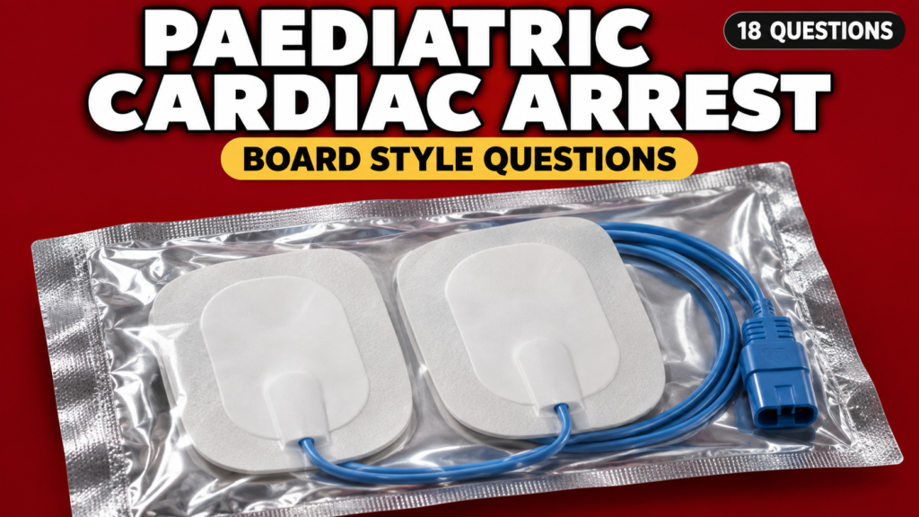 Paediatric Cardiac Arrest and Shockable Rhythms — Board-Style Questions