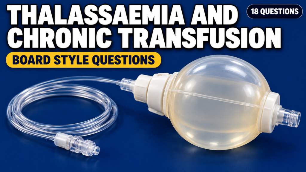 Thalassaemia and Chronic Transfusion in Children — Board-Style Questions