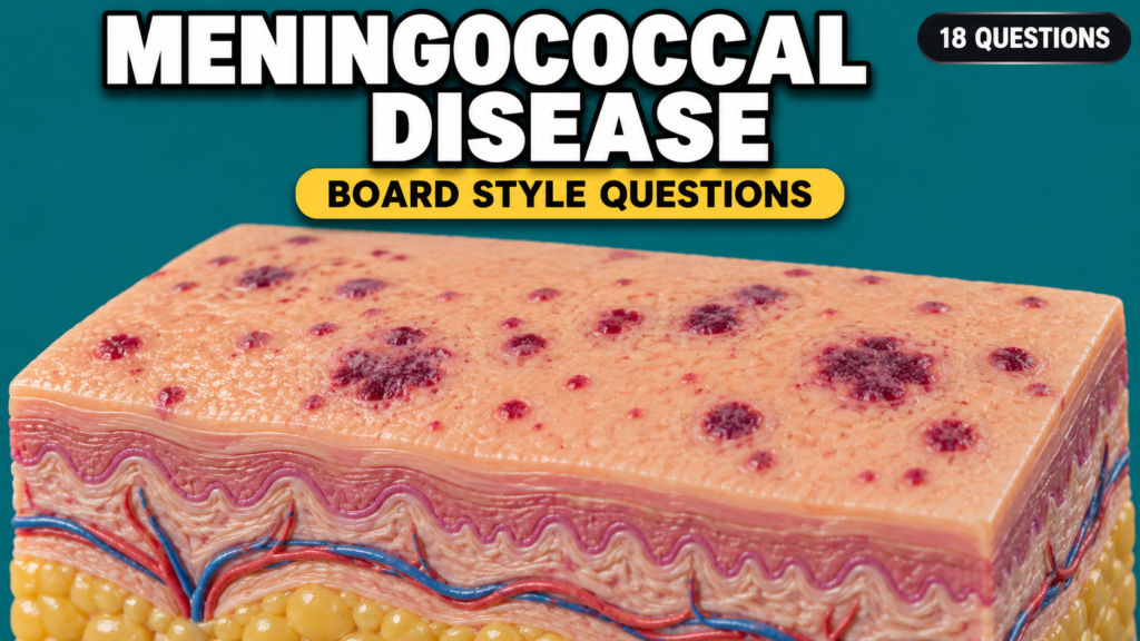 Meningococcal Disease and the Non-Blanching Rash — Board-Style Questions