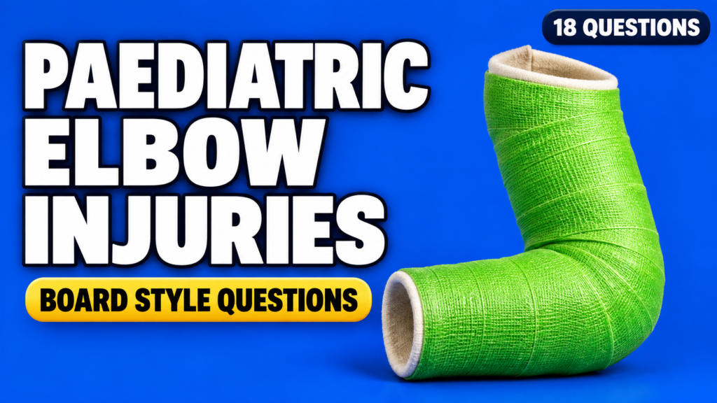 Paediatric Elbow Injuries: Supracondylar Fracture — Board-Style Questions