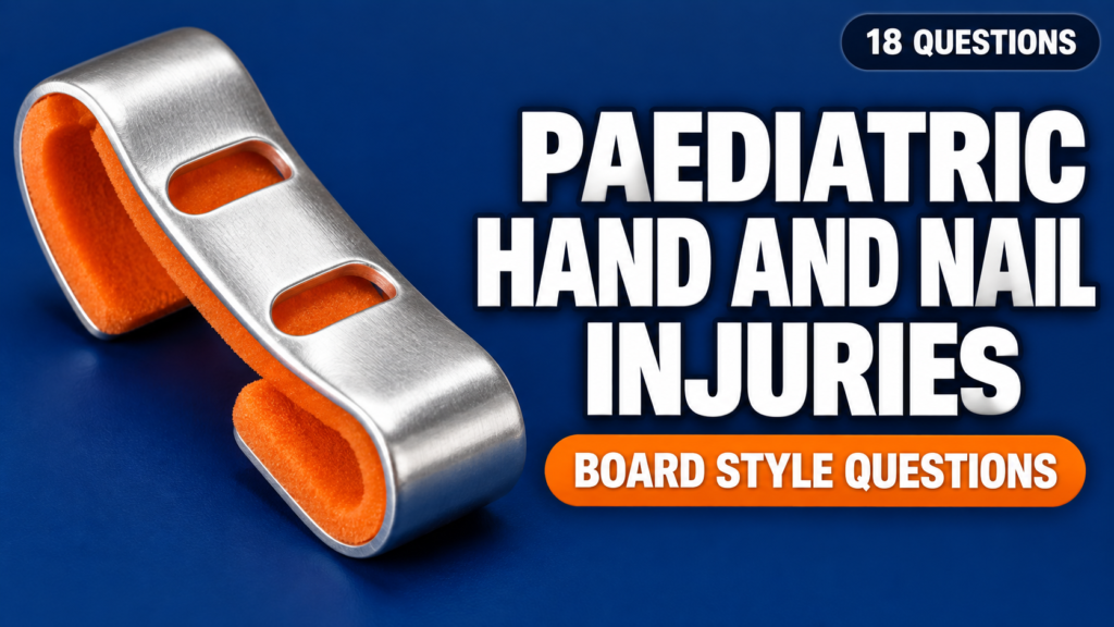 Paediatric Hand and Nail Injuries — Board-Style Questions