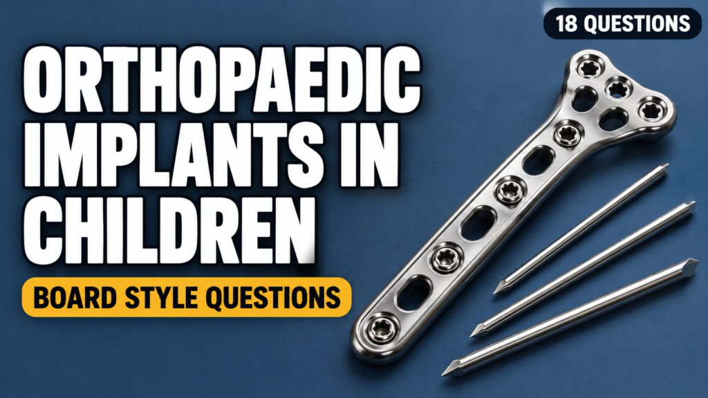 Orthopaedic Implants in Children: Pins, Frames and Aftercare — Board-Style Questions