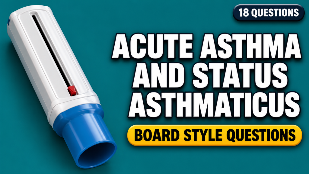Acute Asthma and Status Asthmaticus in Children — Board-Style Questions