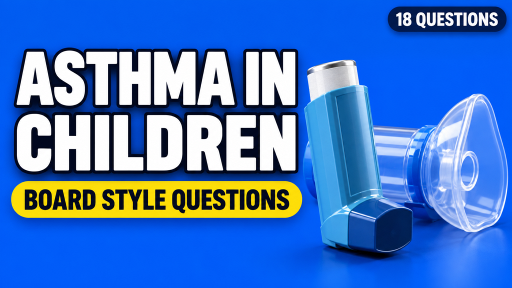 Asthma in Children: Diagnosis and Chronic Management — Board-Style Questions